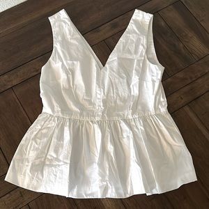 J.Crew white peplum top